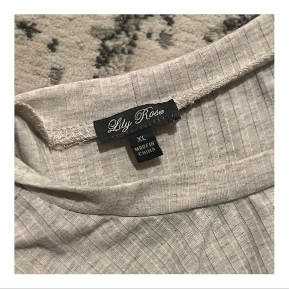 🩶 Oatmeal-Colored Babydoll Dress || Lily Rose || Size XL (Juniors) - Picture 4 of 4